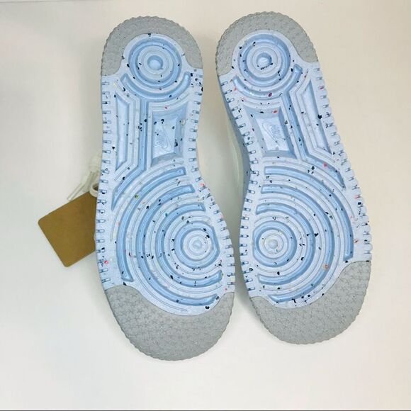 New! Nike Air Force 1 Crater FlyKnit White Blue Women’s Sneakers Shoes - Picture 12 of 15